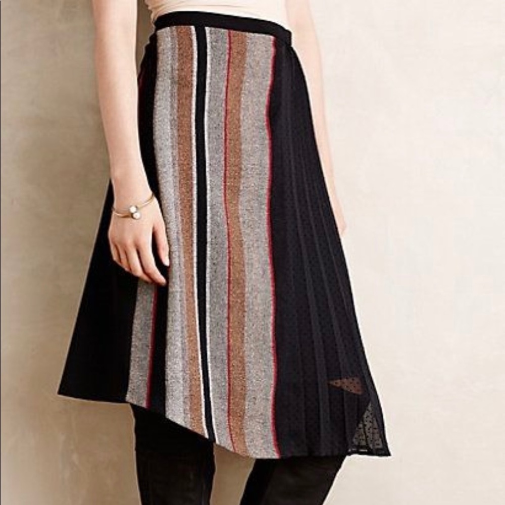 ANTHROPOLOGIE EVA FRANCO Wool Chiffon Skirt Size 6